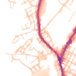 Daytime road noise heatmap for OL11 3AP