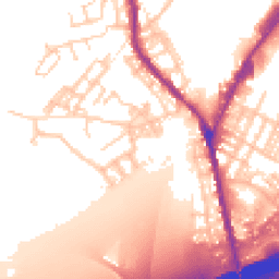 Daytime road noise heatmap for OL11 3BG