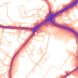 Daytime road noise heatmap for OL11 3EP