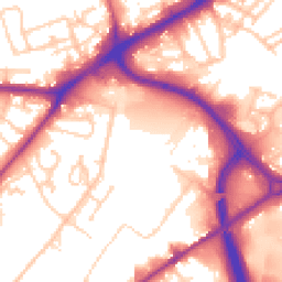 Daytime road noise heatmap for OL11 3FQ