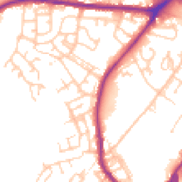 Daytime road noise heatmap for OL11 3HX