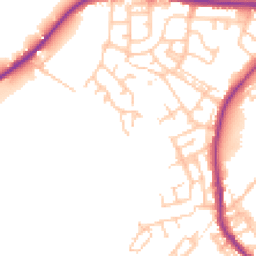 Daytime road noise heatmap for OL11 3LZ