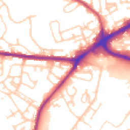 Daytime road noise heatmap for OL11 3NH