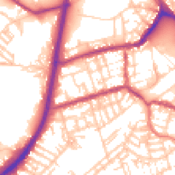 Daytime road noise heatmap for OL11 3UB