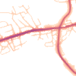 Daytime road noise heatmap for OL11 4DJ