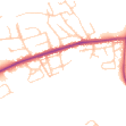 Daytime road noise heatmap for OL11 4DS