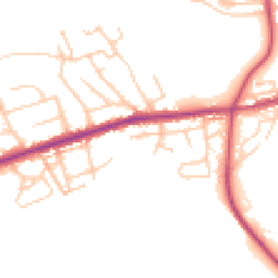 Daytime road noise heatmap for OL11 4DZ