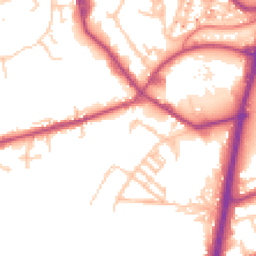Daytime road noise heatmap for OL11 4EU