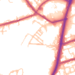 Daytime road noise heatmap for OL11 4HF