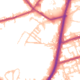 Daytime road noise heatmap for OL11 4HG