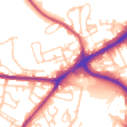 Daytime road noise heatmap for OL11 4PH