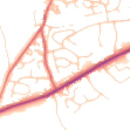 Daytime road noise heatmap for OL11 5JB