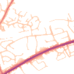 Daytime road noise heatmap for OL11 5NA