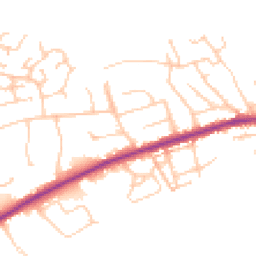 Daytime road noise heatmap for OL11 5NJ