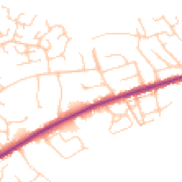 Daytime road noise heatmap for OL11 5NL