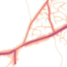 Daytime road noise heatmap for OL11 5PB