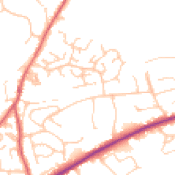Daytime road noise heatmap for OL11 5QQ