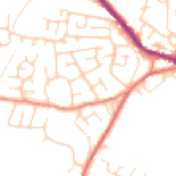 Daytime road noise heatmap for OL11 5RJ