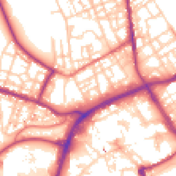 Daytime road noise heatmap for OL12 0AF