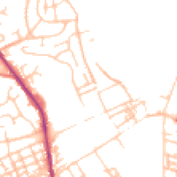 Daytime road noise heatmap for OL12 0AH