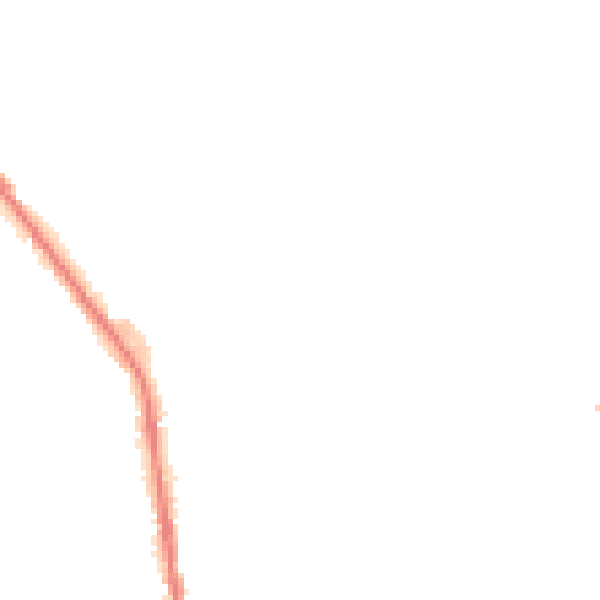 Night-time road noise heatmap for OL12 0AH