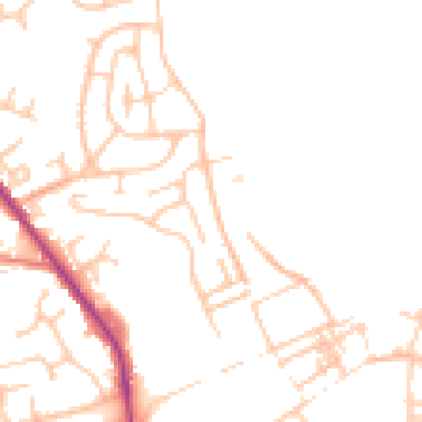 Daytime road noise heatmap for OL12 0AR