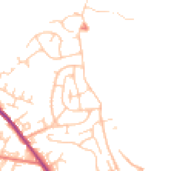 Daytime road noise heatmap for OL12 0AT
