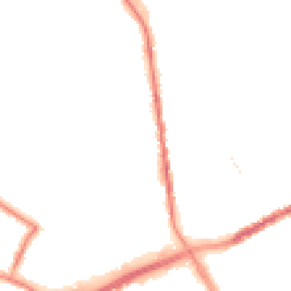 Night-time road noise heatmap for OL12 0BF