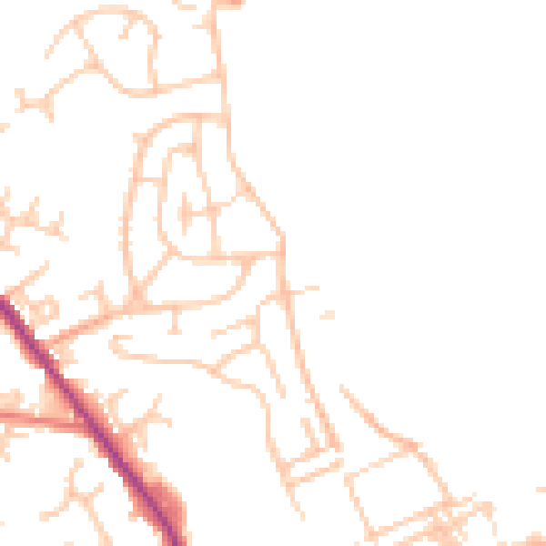Daytime road noise heatmap for OL12 0BP