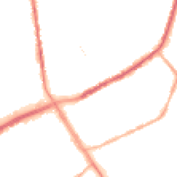 Night-time road noise heatmap for OL12 0DR