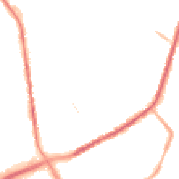 Night-time road noise heatmap for OL12 0DZ
