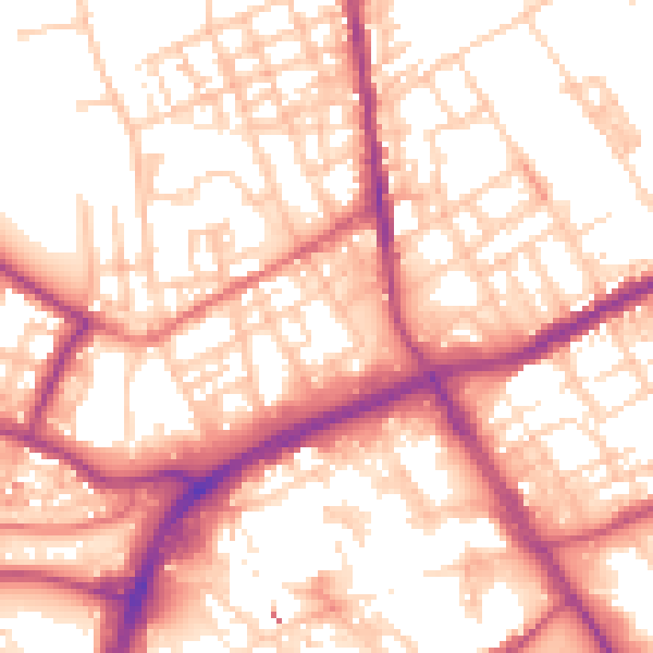 Daytime road noise heatmap for OL12 0NH