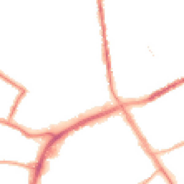 Night-time road noise heatmap for OL12 0NH