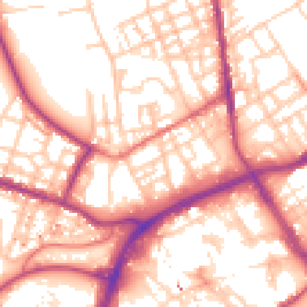 Daytime road noise heatmap for OL12 0PH