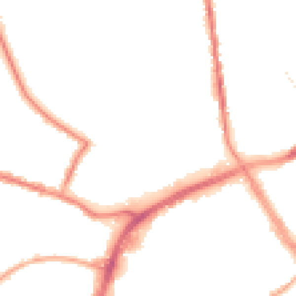 Night-time road noise heatmap for OL12 0PH