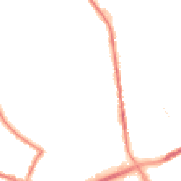 Night-time road noise heatmap for OL12 0RY