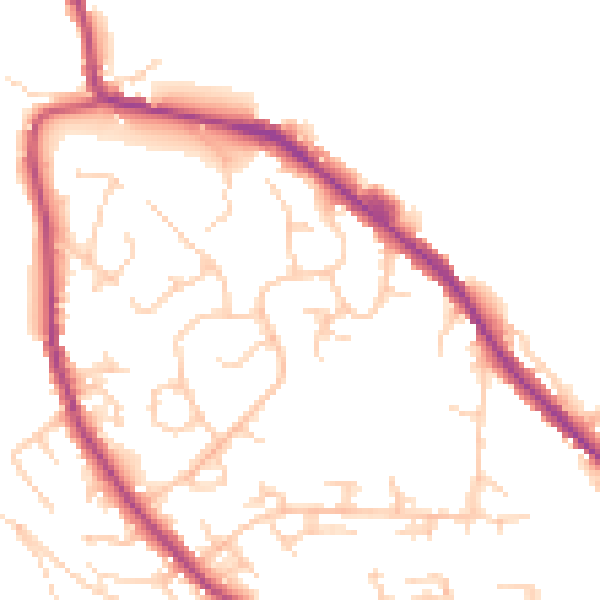 Daytime road noise heatmap for OL12 6DF