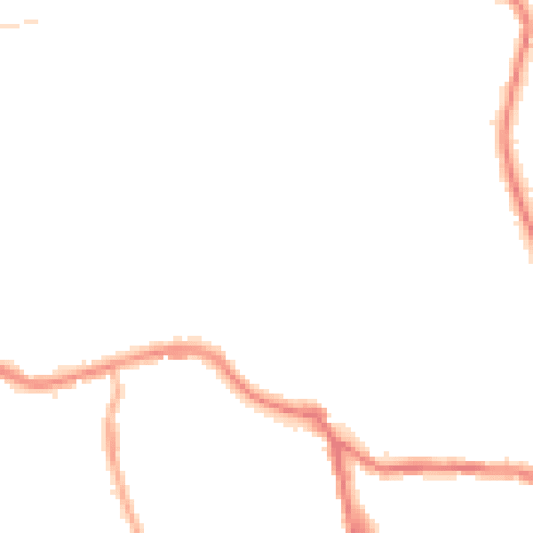 Night-time road noise heatmap for OL12 7DD