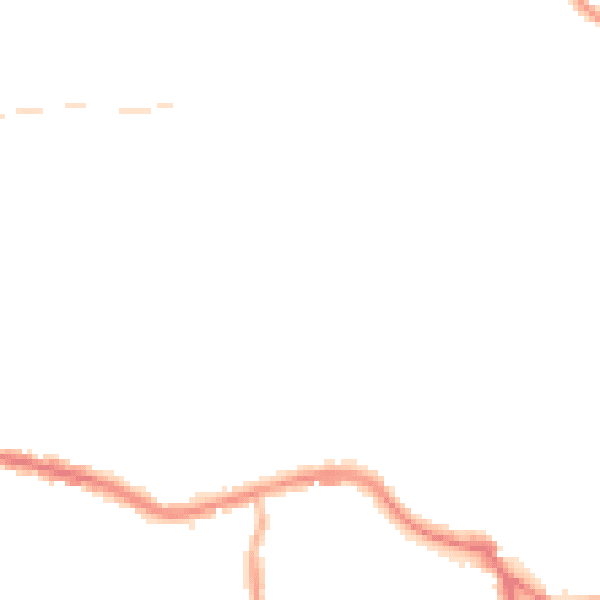 Night-time road noise heatmap for OL12 7DN