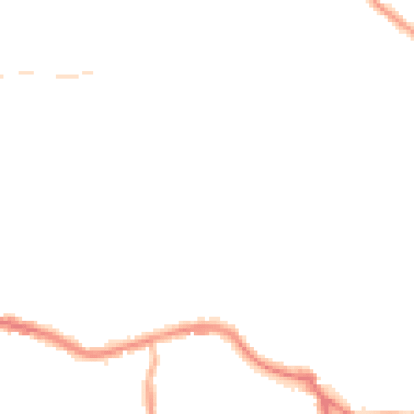 Night-time road noise heatmap for OL12 7EH
