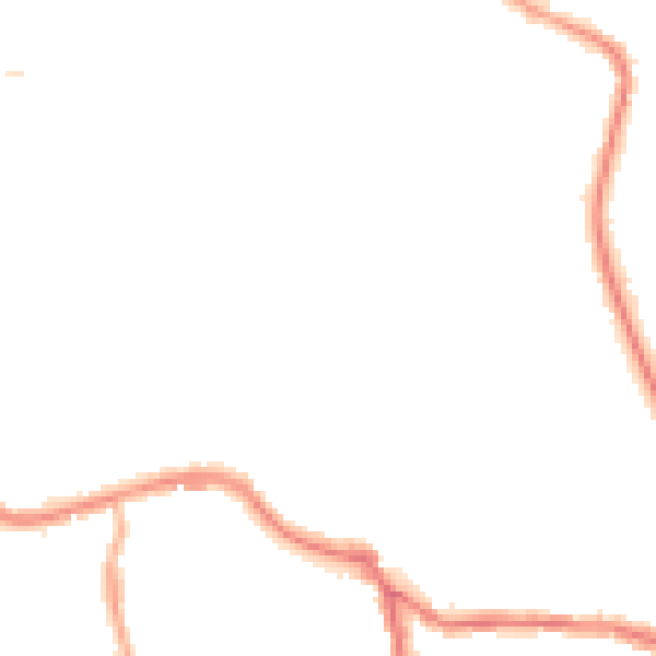 Night-time road noise heatmap for OL12 7EP