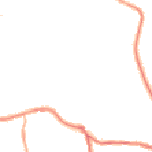 Night-time road noise heatmap for OL12 7ET