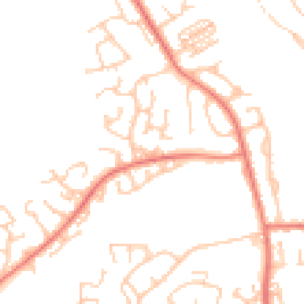 Daytime road noise heatmap for OL12 7GG