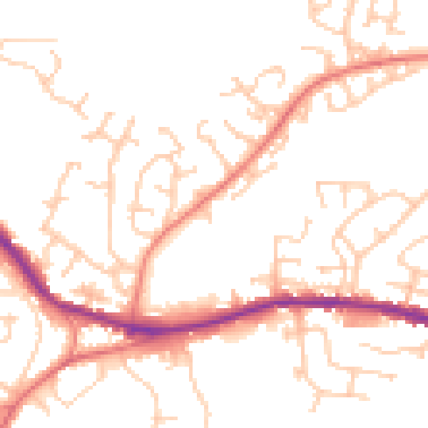 Daytime road noise heatmap for OL12 7PH
