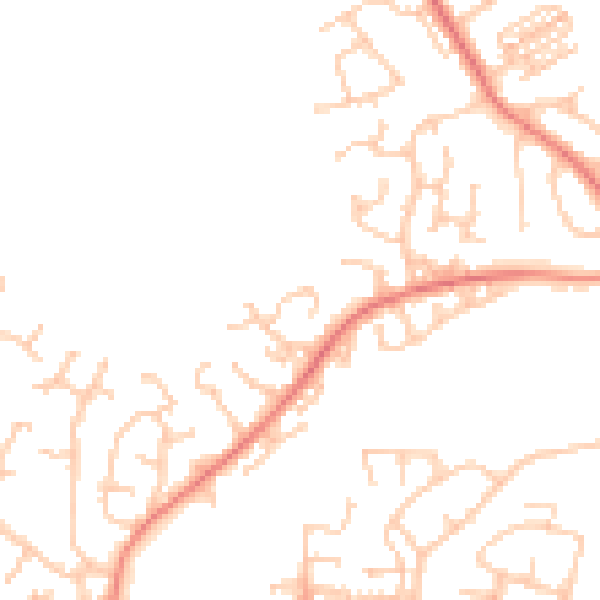 Daytime road noise heatmap for OL12 7PR