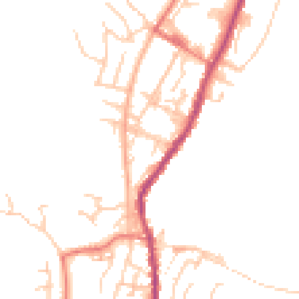 Daytime road noise heatmap for OL12 8AJ