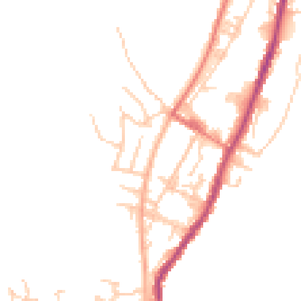Daytime road noise heatmap for OL12 8AS