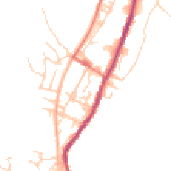 Daytime road noise heatmap for OL12 8BB
