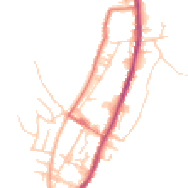 Daytime road noise heatmap for OL12 8BU