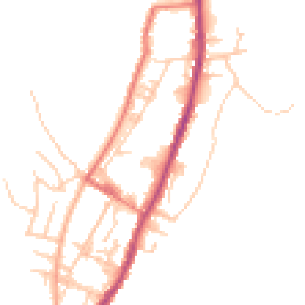 Daytime road noise heatmap for OL12 8BX